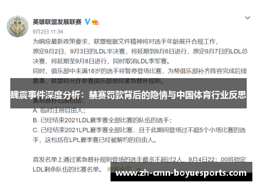 魏震事件深度分析：禁赛罚款背后的隐情与中国体育行业反思